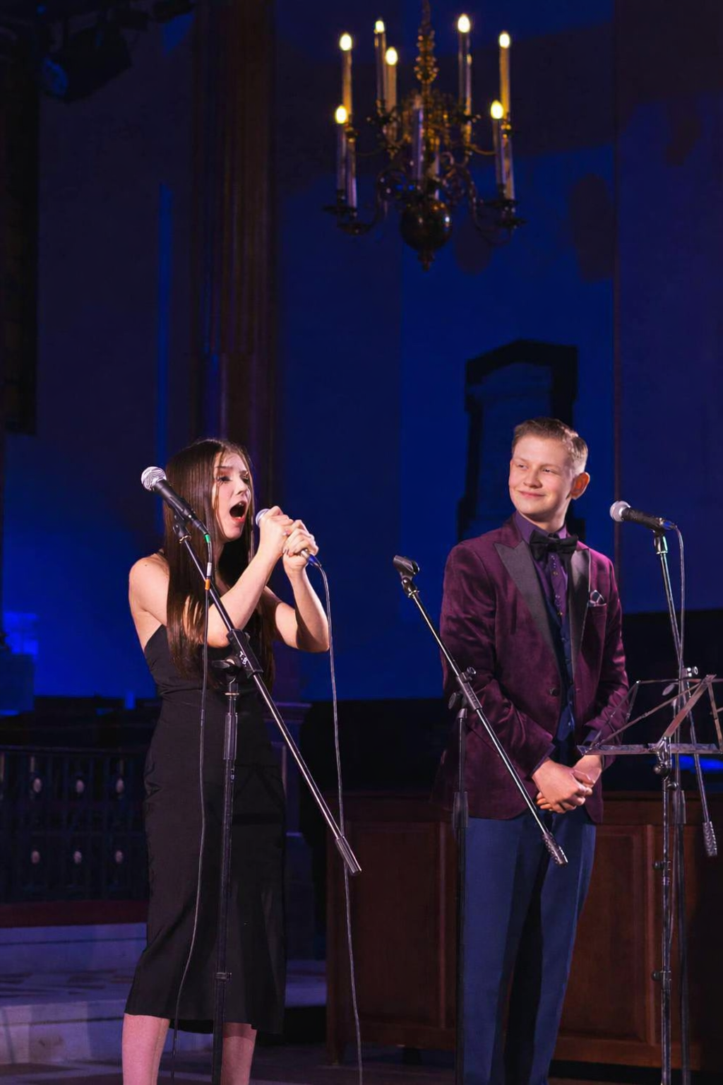 Hayden with microphone